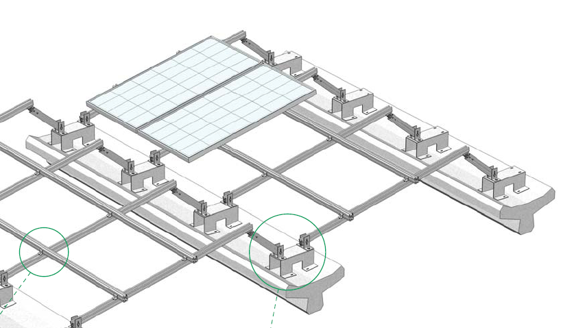 Strutture di supporto ancoraggio su tetti ad Y con pannelli Impianti fotovoltaici Lazio